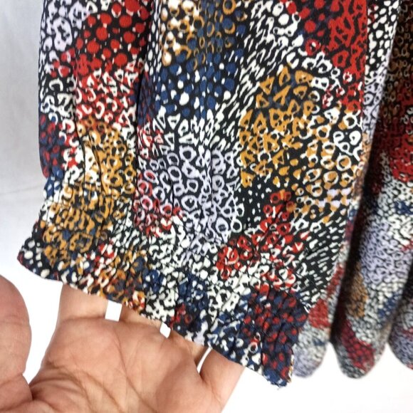 Christopher Banks Peasant Top XL NWT Square Neck Smocked Raglan Sleeve Blouse - Picture 4 of 6